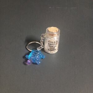 NWOT Clearwater Beach Florida Bottle Souvenir Key Chain  1.5"